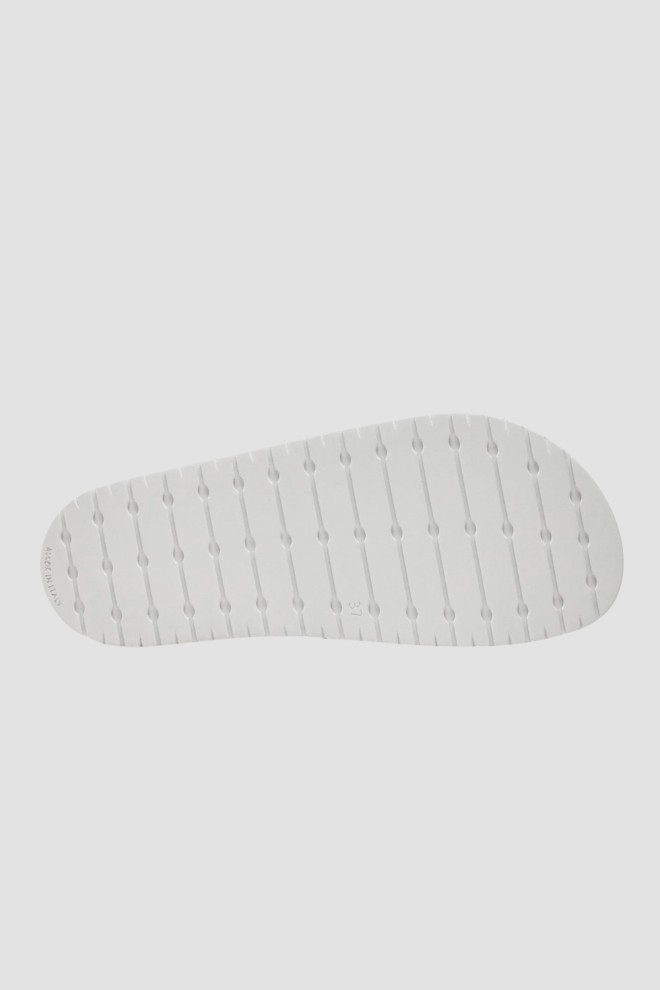 EMPORIO ARMANI White Mules PVC logo flip-flops