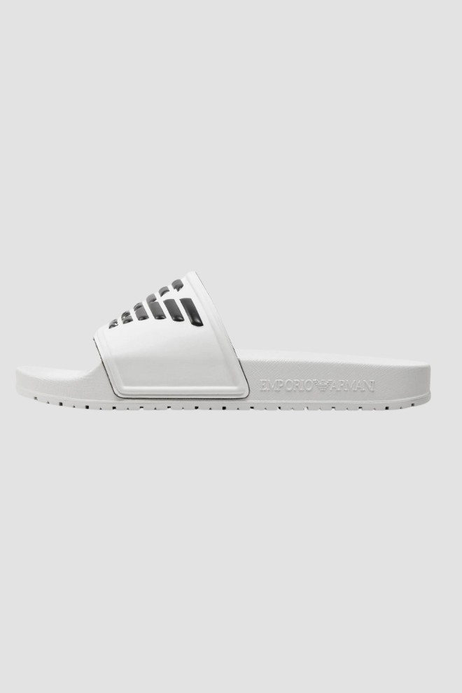 EMPORIO ARMANI Alb Mules PVC logo flip-flops