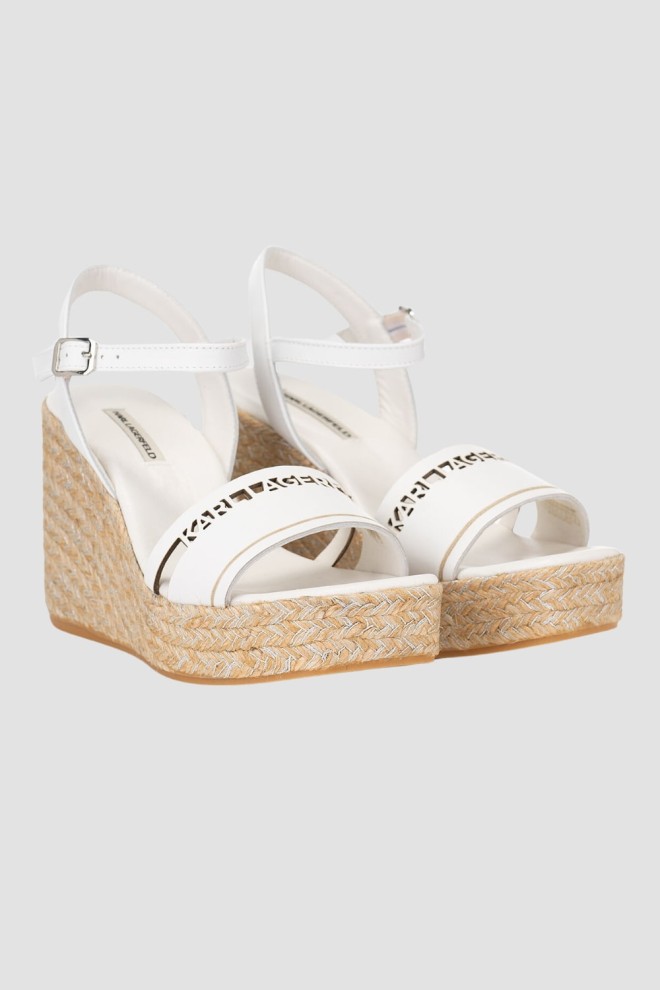 KARL LAGERFELD White Gable sandals