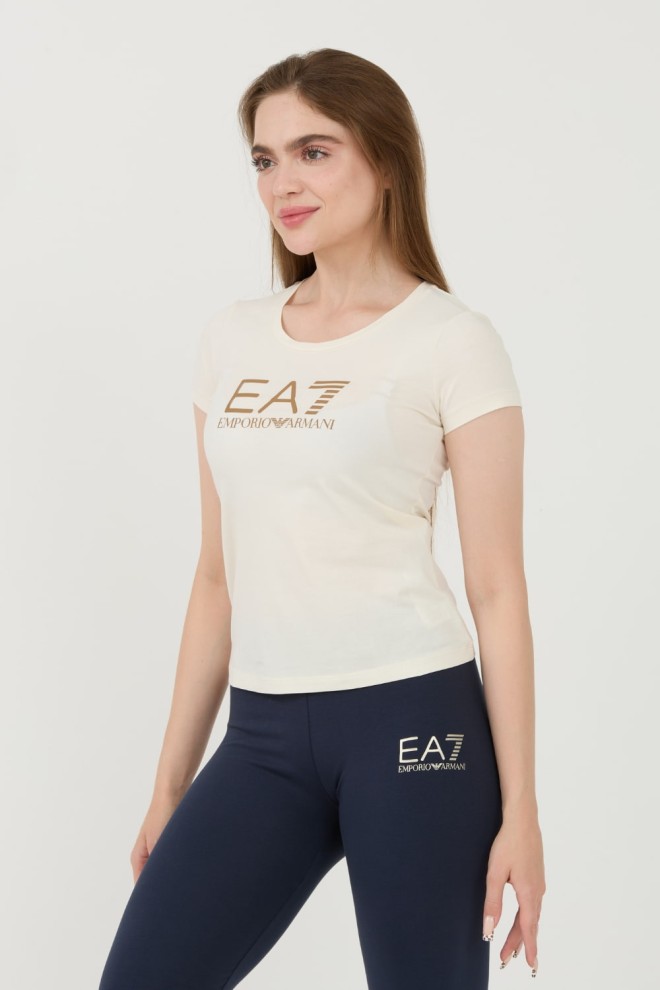 EA7 Beżowy t-shirt