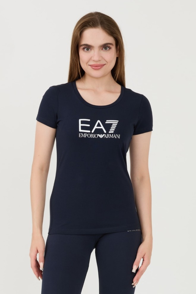 EA7 Granatowy t-shirt