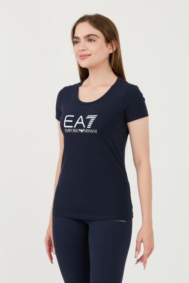 EA7 Tricou albastru marin pentru femei