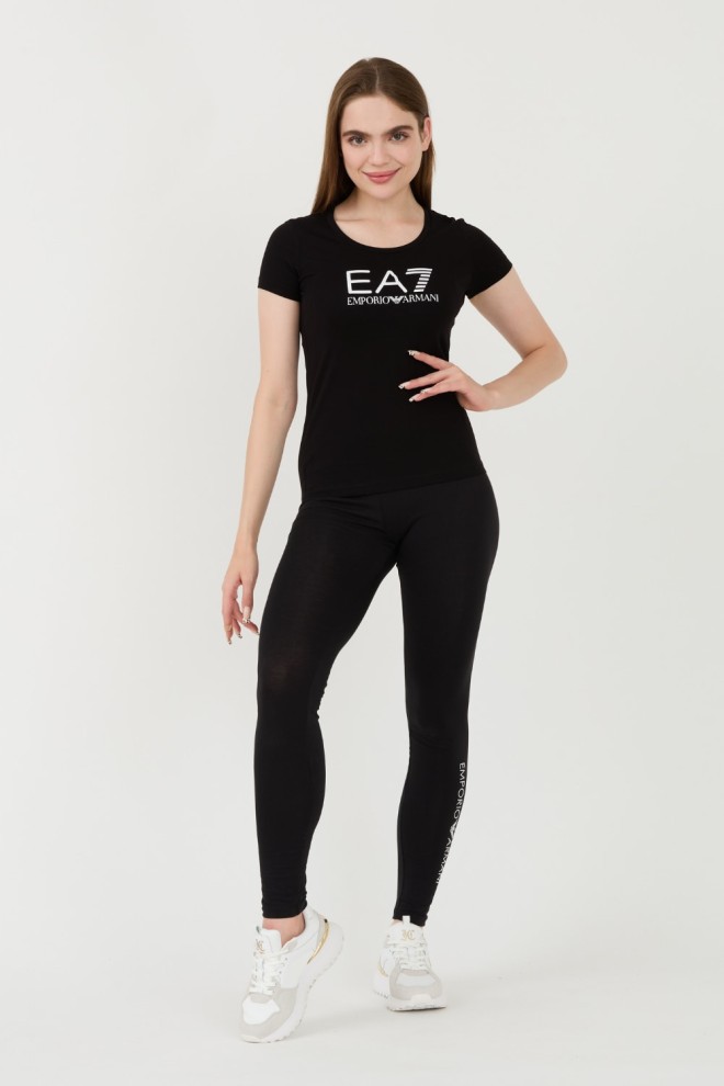 EA7 Black t-shirt with silver logo