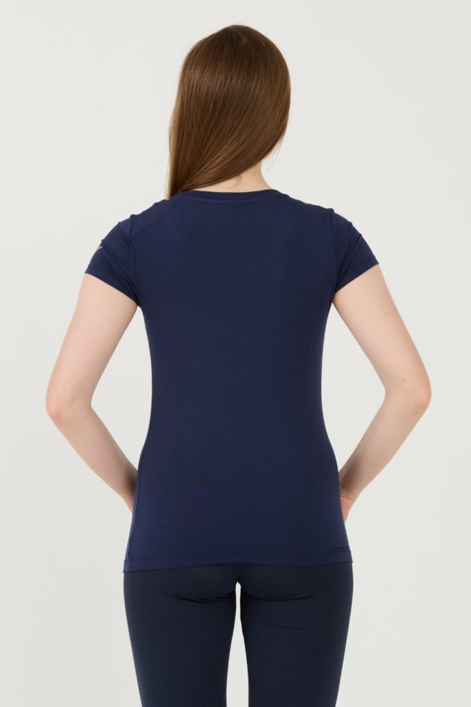 EA7 Tricou albastru marin pentru femei