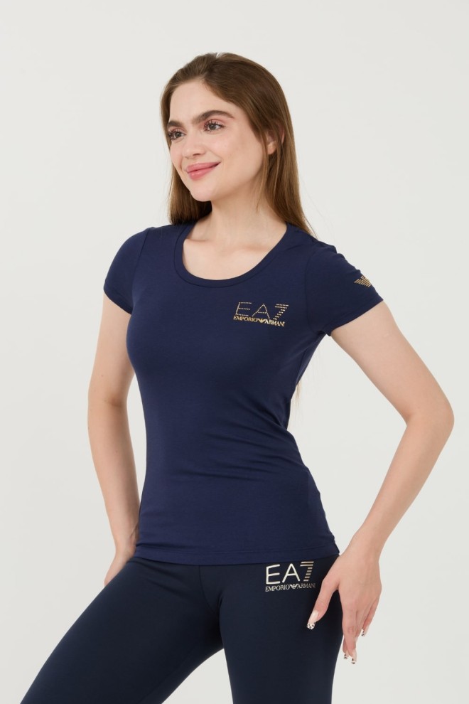 EA7 Tricou albastru marin pentru femei