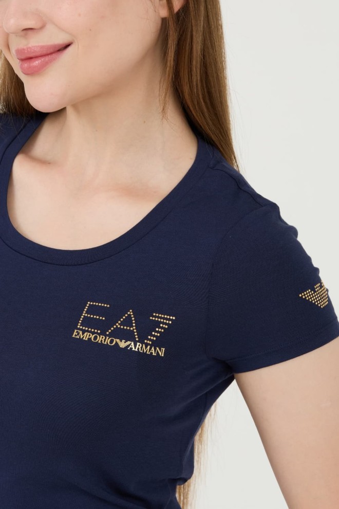 EA7 Tricou albastru marin pentru femei
