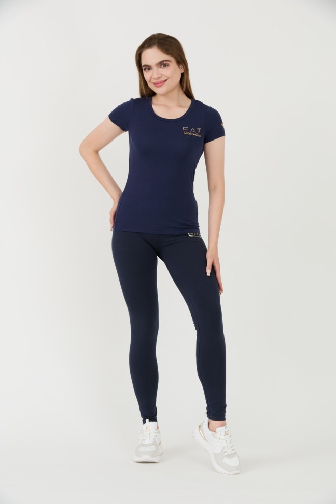 EA7 Tricou albastru marin pentru femei