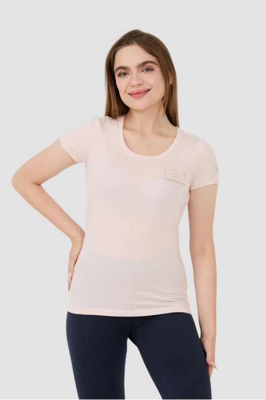 EA7 Tricou roz pentru femei