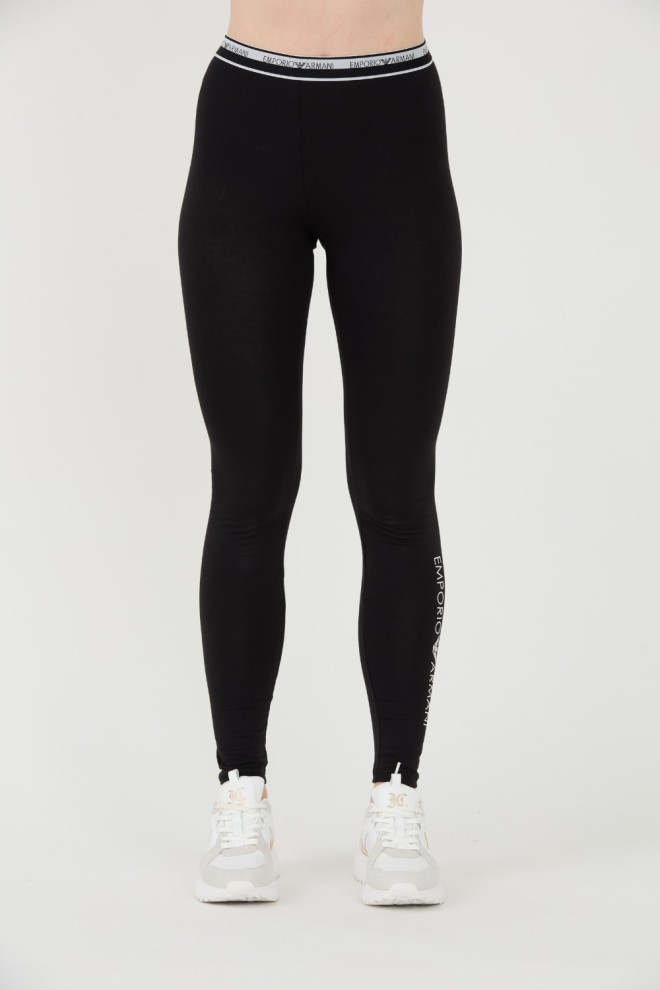 EMPORIO ARMANI Czarne legginsy Stretch Logo