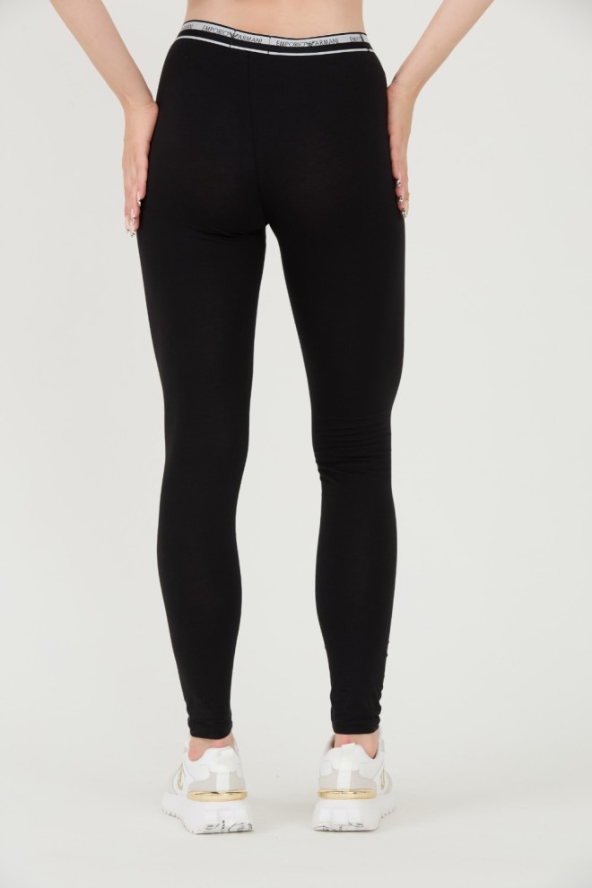 EMPORIO ARMANI Black Stretch Logo Leggings