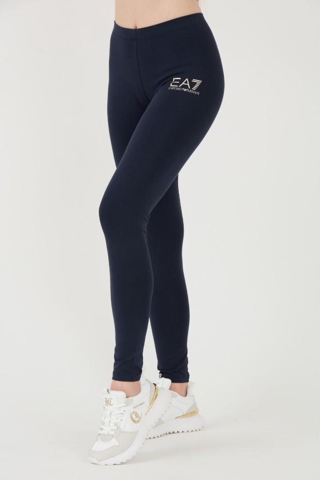 EA7 Navy blue leggings with small logo