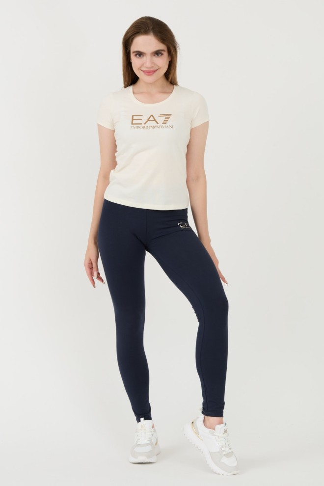 EA7 Navy blue leggings with small logo