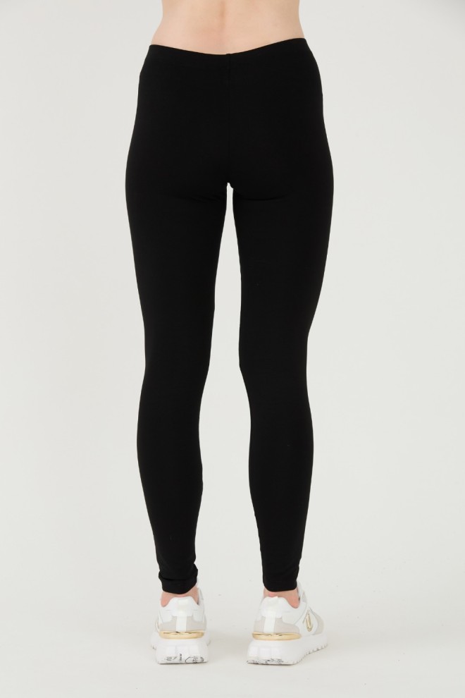 EA7 Black leggings with small logo