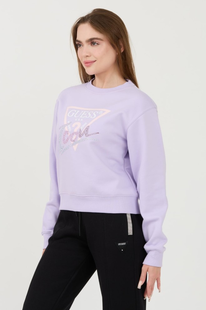 GUESS Lavender Icon Sweatshirt