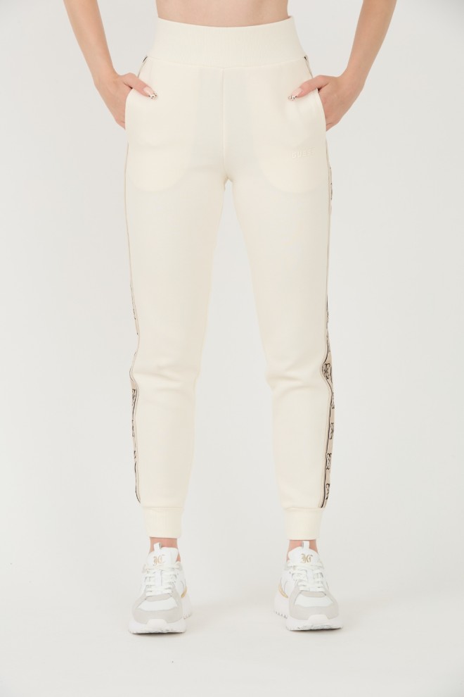 Pantaloni de trening pentru femei GUESS Beige Britney Jogger