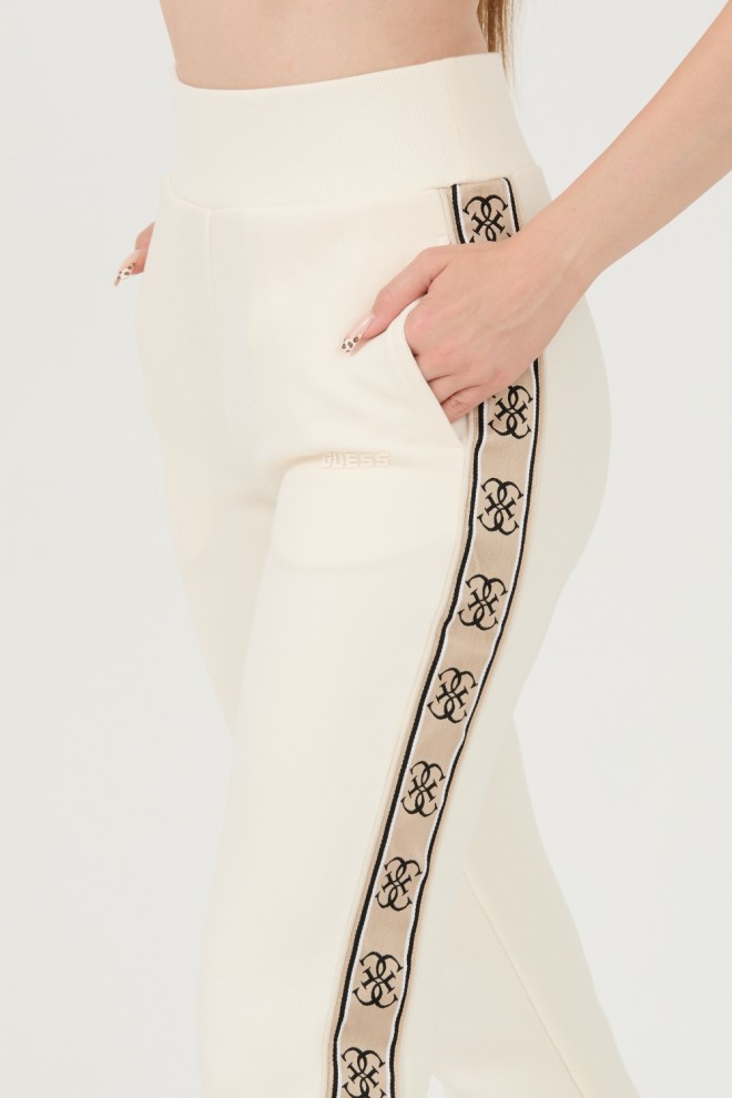 Pantaloni de trening pentru femei GUESS Beige Britney Jogger