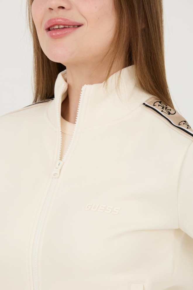 GUESS Beige Britney Full Zip Sweatshirt