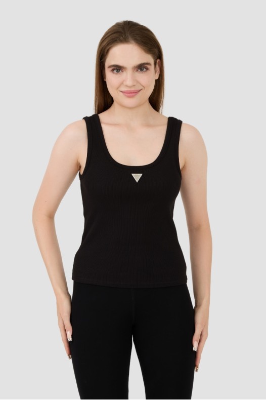 GUESS Czarny top Ribbed...