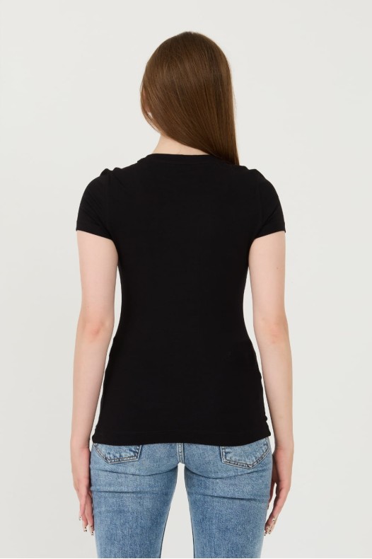 GUESS Tricou negru Script...