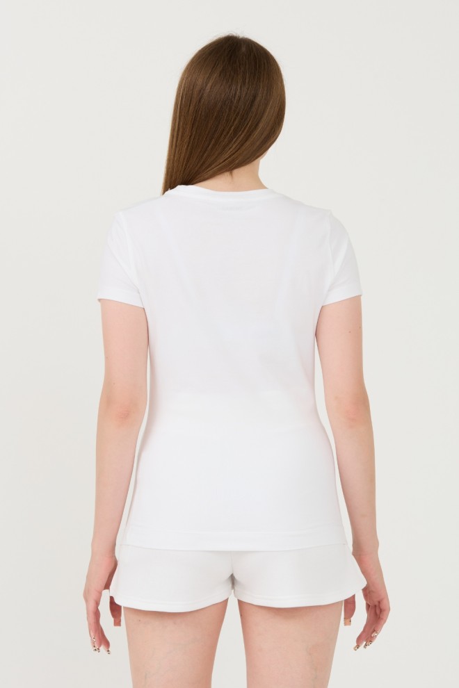 GUESS Tricou alb Script pentru femei