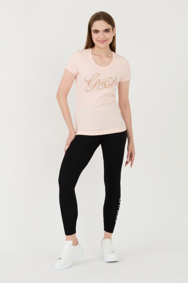 GUESS Pink Script T-Shirt