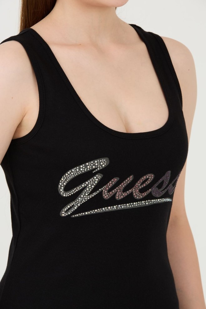 GUESS Black Logo Tank Top