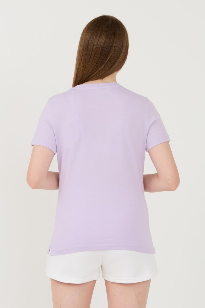 GUESS Lavender Femeii bumbac Icon Tee