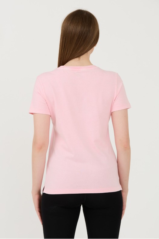 GUESS Pink Stones&embro Tee