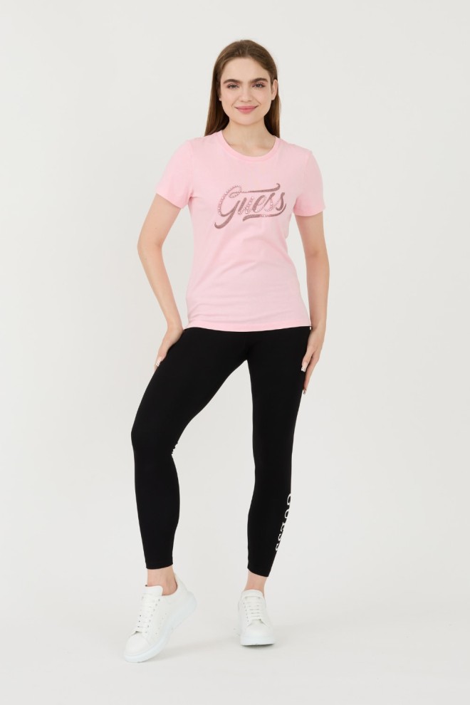 GUESS Pink Stones&embro Tee