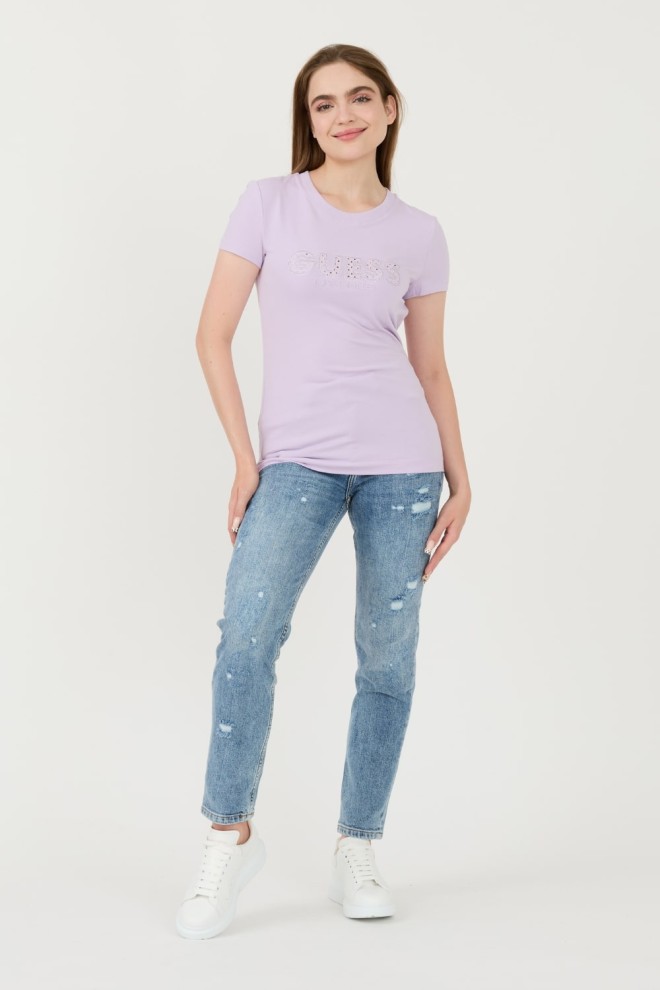 GUESS Lavender Sangallo Tee pentru femei