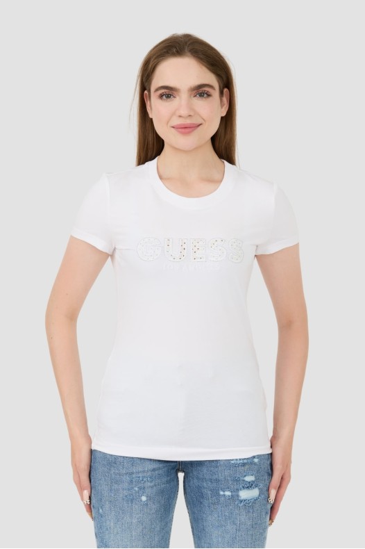 GUESS White Sangallo Tee