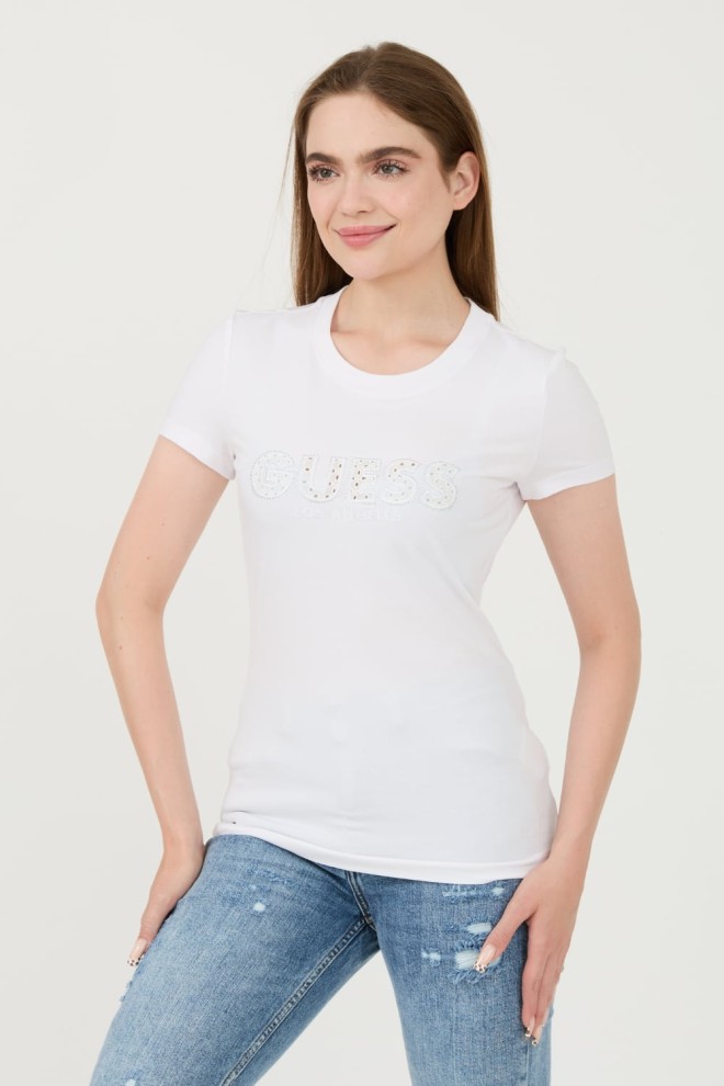 GUESS White Sangallo Tee