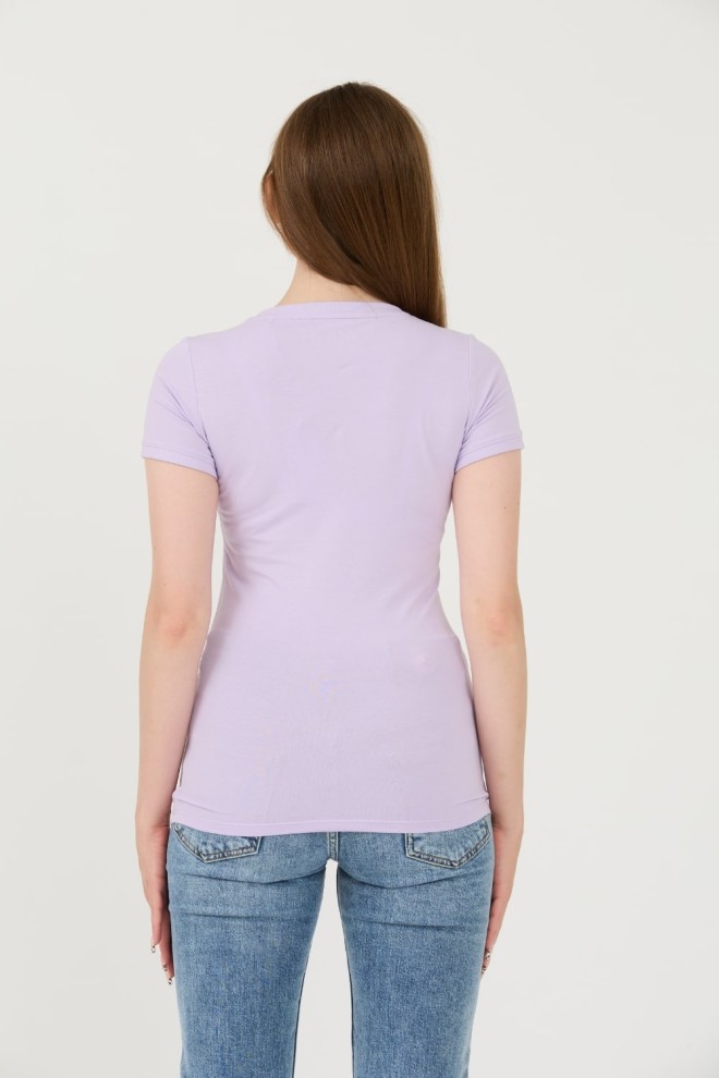 GUESS Lavender Mini Triangle Tee pentru femei