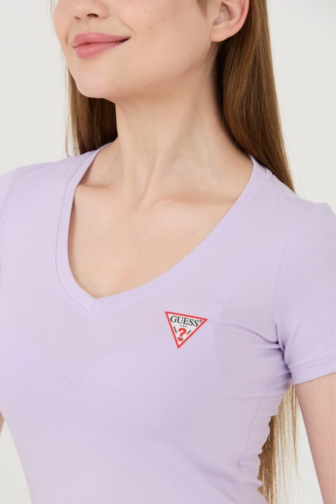 GUESS Lavender Mini Triangle Tee pentru femei
