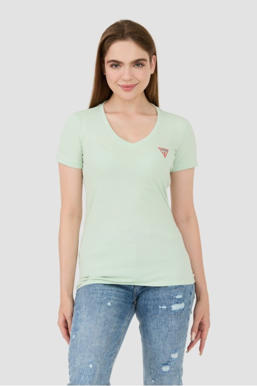 GUESS Miętowy t-shirt Mini...