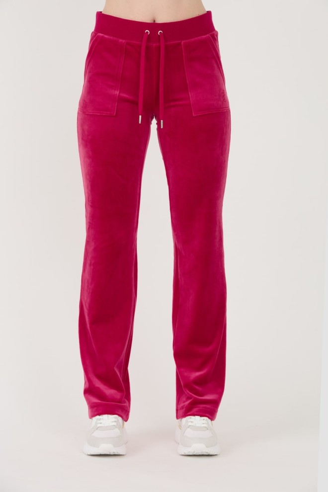 JUICY COUTURE Czerwone spodnie dresowe Del Ray Pocketed Pant