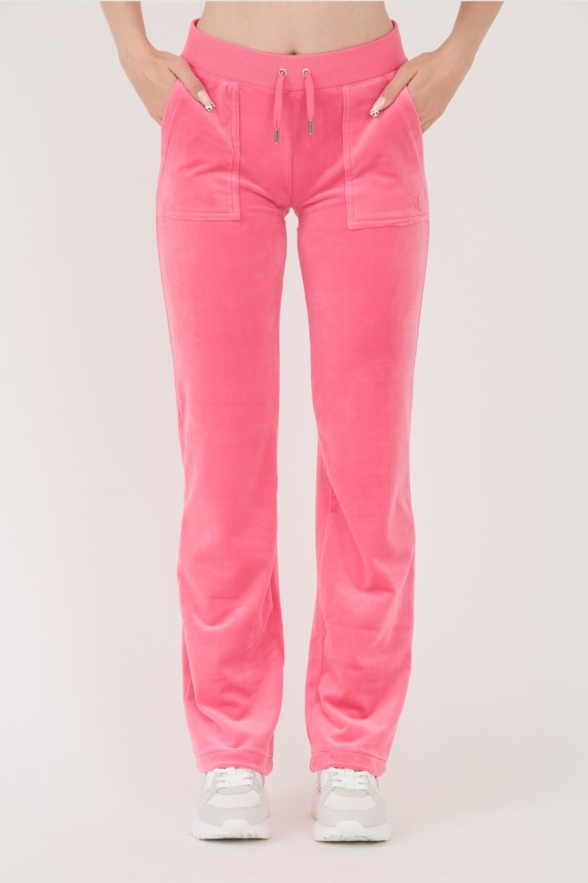 Pantaloni de trening cu buzunare Del Ray roz pentru femei JUICY COUTURE 