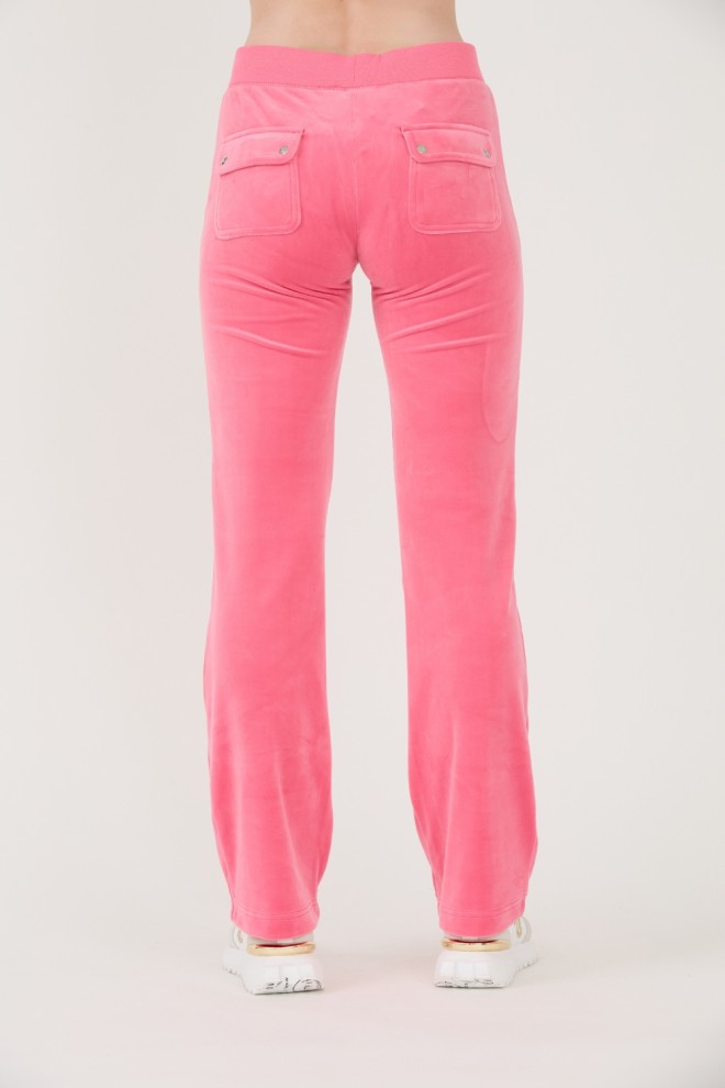 JUICY COUTURE Różowe spodnie dresowe Del Ray Pocketed Pant