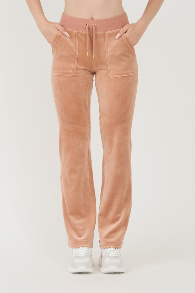 JUICY COUTURE Beżowe spodnie dresowe Del Ray Gold Pocketed Pant