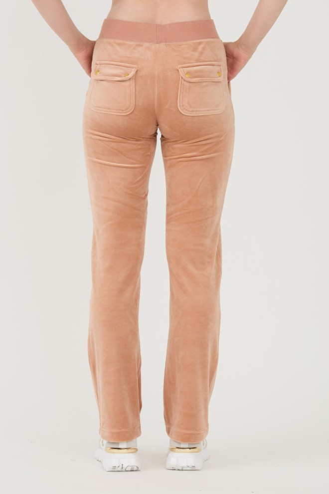 JUICY COUTURE Beżowe spodnie dresowe Del Ray Gold Pocketed Pant