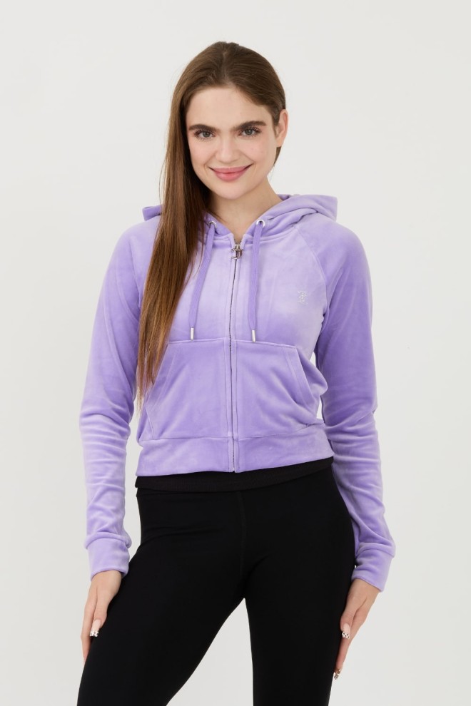 JUICY COUTURE Fioletowa bluza Madison Hoodie