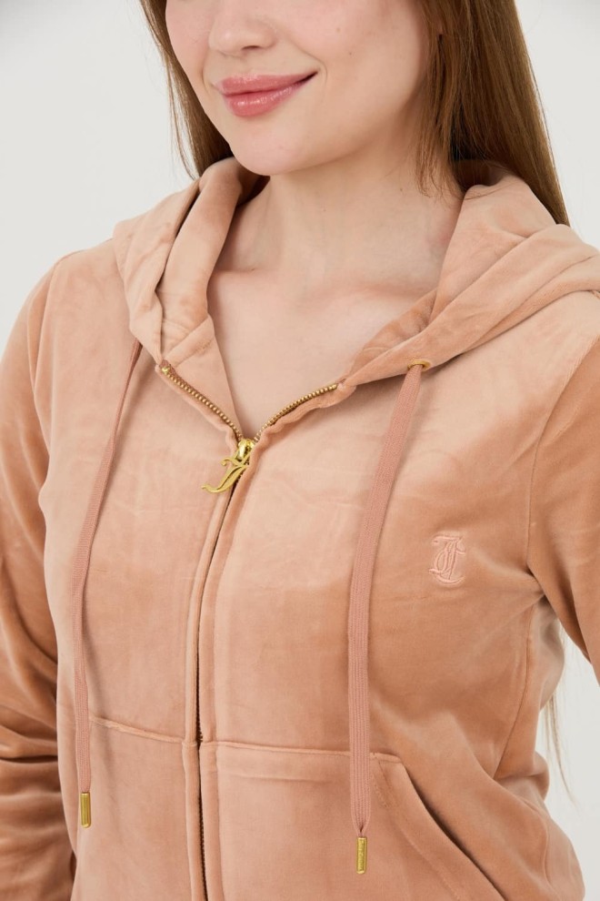 JUICY COUTURE Beige Robertson Gold Hoodie