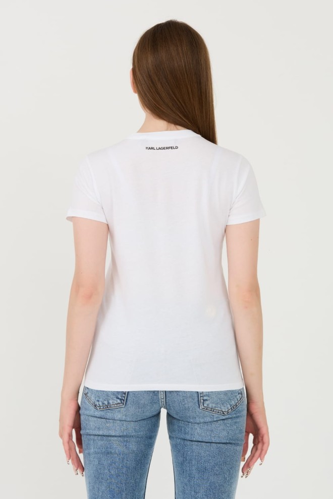 KARL LAGERFELD White Boucle Choupette T-Shirt