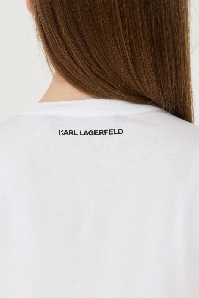 KARL LAGERFELD White Boucle Choupette T-Shirt