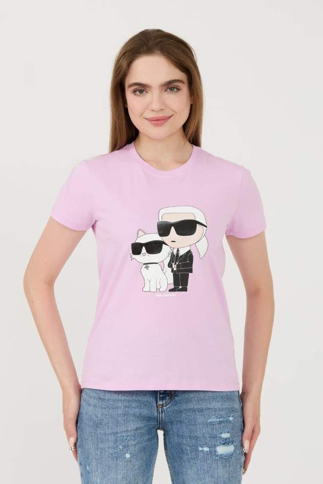 KARL LAGERFELD Lavender Iconic 2.0 t-shirt