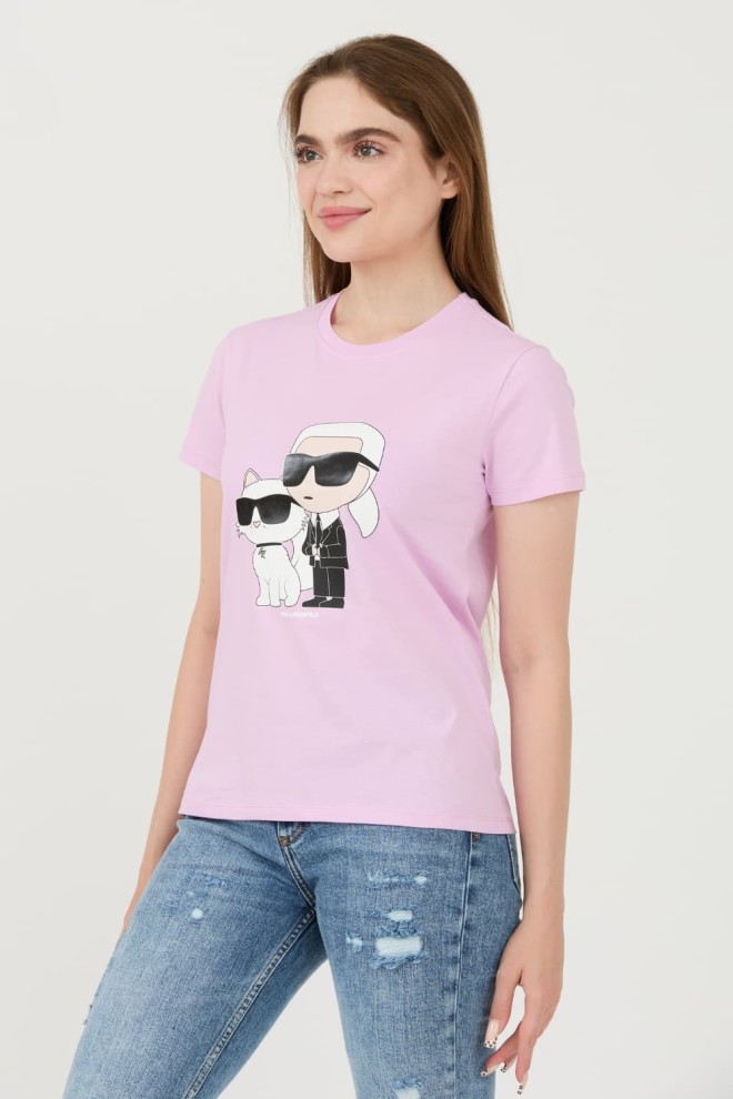 KARL LAGERFELD Lavender Iconic 2.0 t-shirt