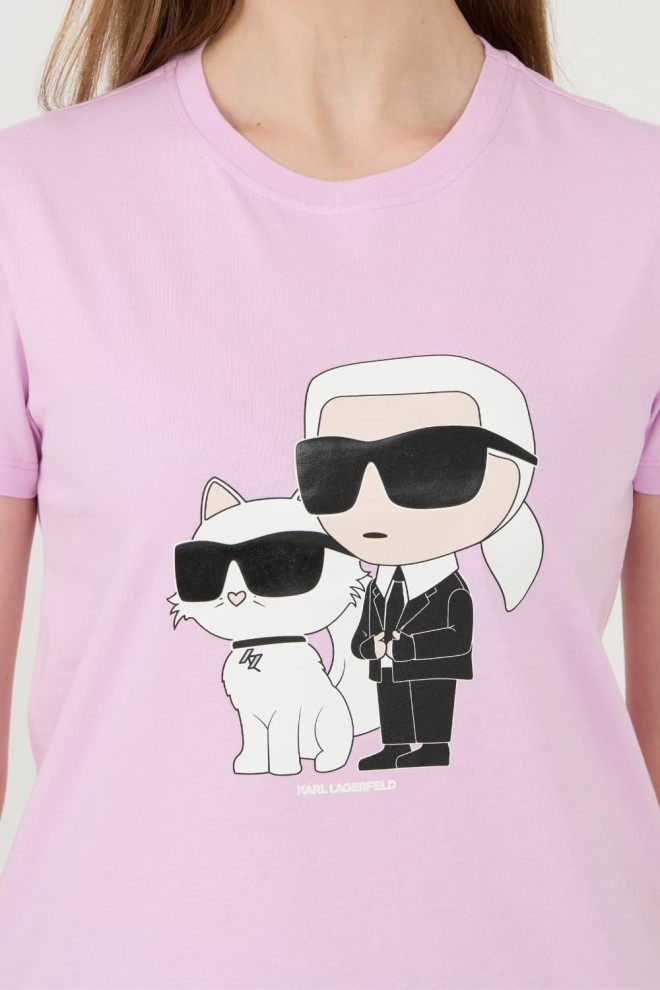 KARL LAGERFELD Lavender Iconic 2.0 t-shirt