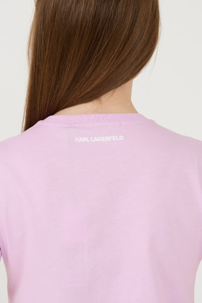 KARL LAGERFELD Lavender Iconic 2.0 t-shirt