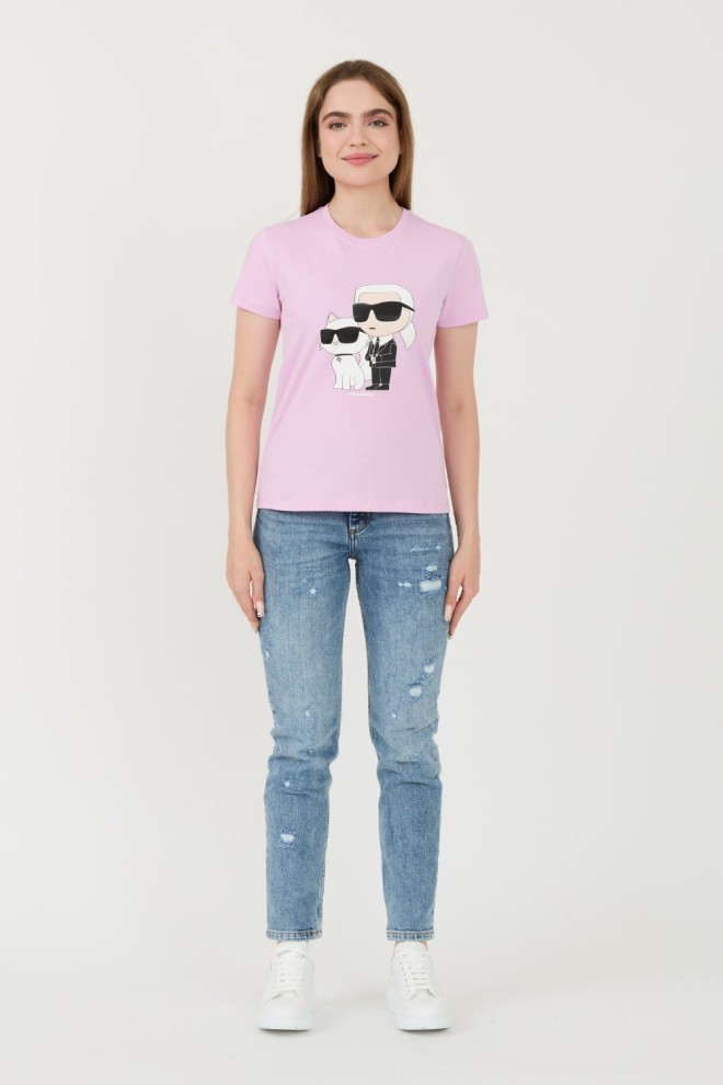 KARL LAGERFELD Lavender Iconic 2.0 t-shirt