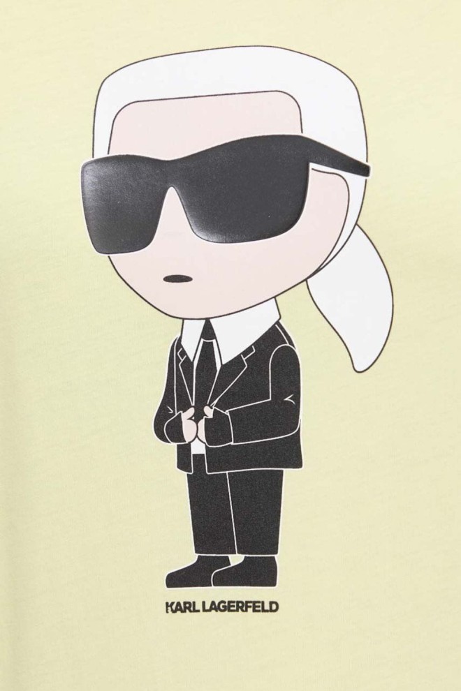 KARL LAGERFELD Femeii galben Ikonik 2.0 Karl T-shirt
